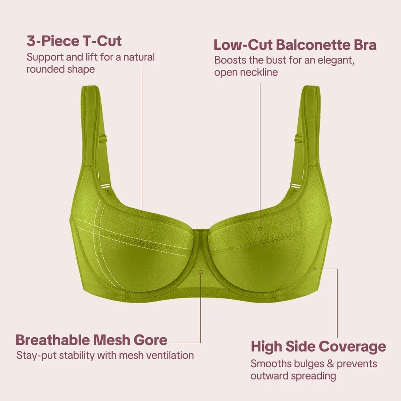 บราแบบ Demi สำหรับผู้หญิงไซส์ใ - Demi Bra Balconette บทวิจารณ์และราคา